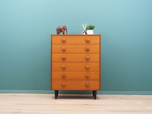 Teak Chest Of Drawers, Danish Design, 1960S, Production: Denmark