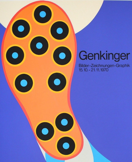 Image 1 of Fritz Genkinger - 1970 Exhibition Poster "The Big Shoe" 