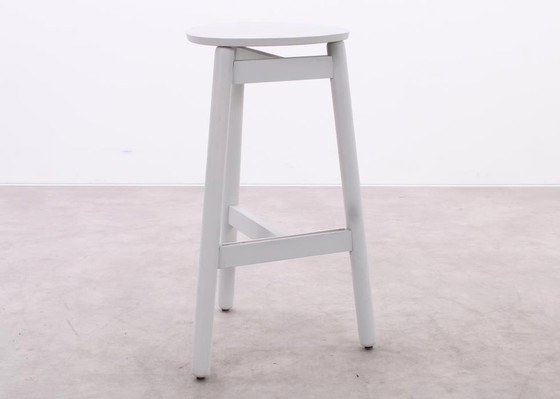 Image 1 of DUM Office Beech bar stool white