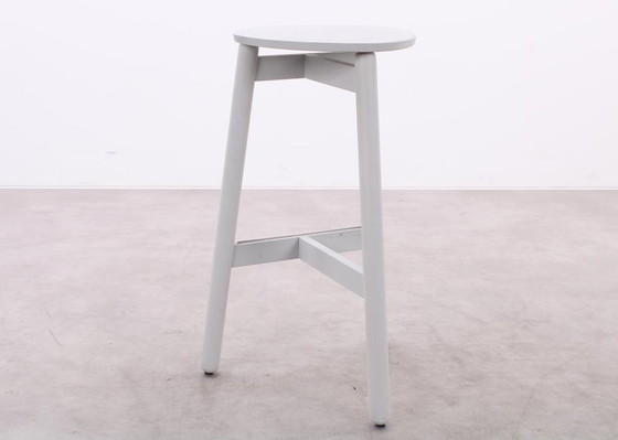 Image 1 of DUM Office Beech bar stool white