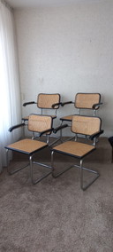 Set di 4 sedie vintage - Marcel Breuer - Struttura tubolare