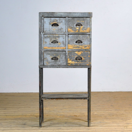 Image 1 of Industrial chest of drawers, 1950's