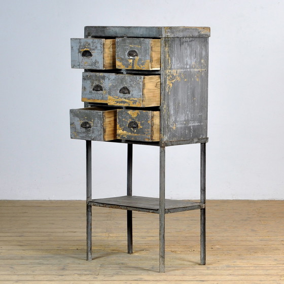 Image 1 of Industrial chest of drawers, 1950's