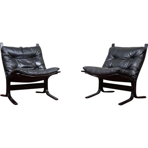 Siesta Armchair and Footstool by Ingmar Relling for Westnofa