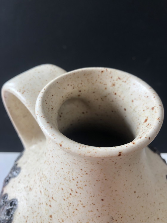 Image 1 of Bay keramik red fat lava pitcher vase