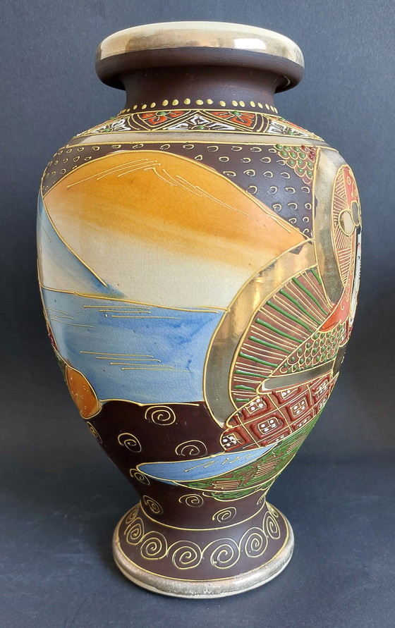 Image 1 of Antique Hand-Painted Satsuma Vases - Ceramic - Japan - Meiji period (1868-1912)