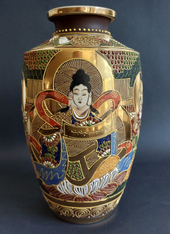 Image 1 of Antique Hand-Painted Satsuma Vases - Ceramic - Japan - Meiji period (1868-1912)