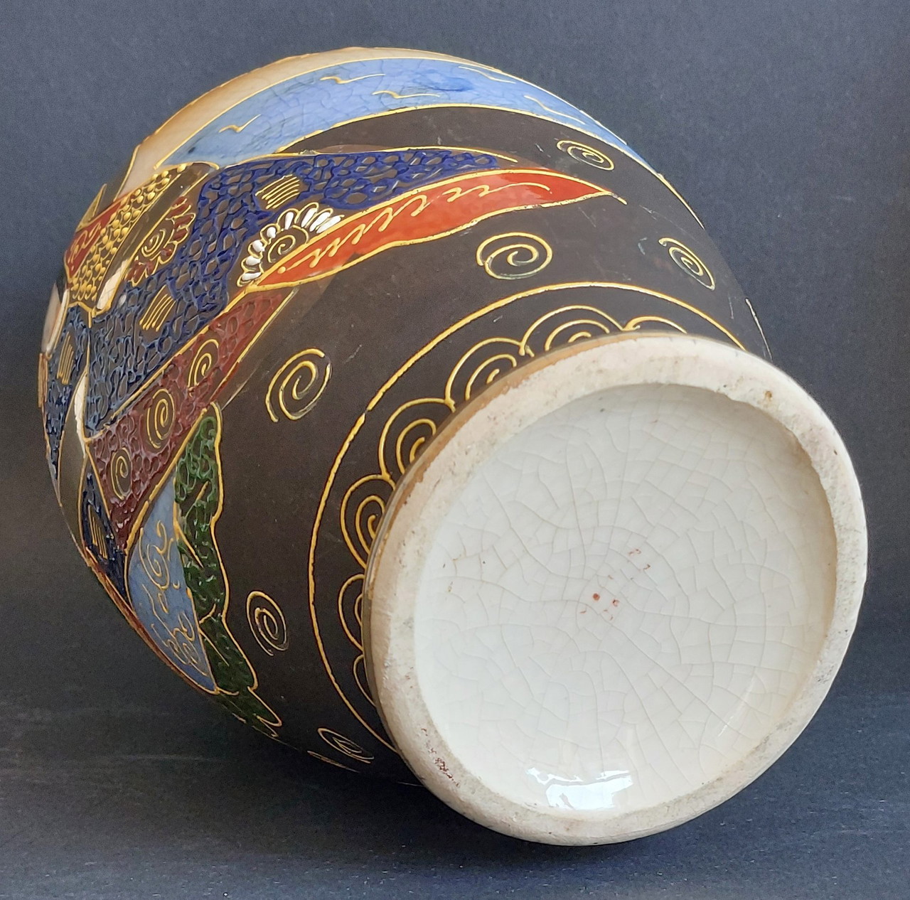 Antique Japanese Satsuma Wishing Well with OLD REPAIR 1868-1912 Signed Japanese Meiji Period Porcelain Dai online Nippon Great Japan Collectibles