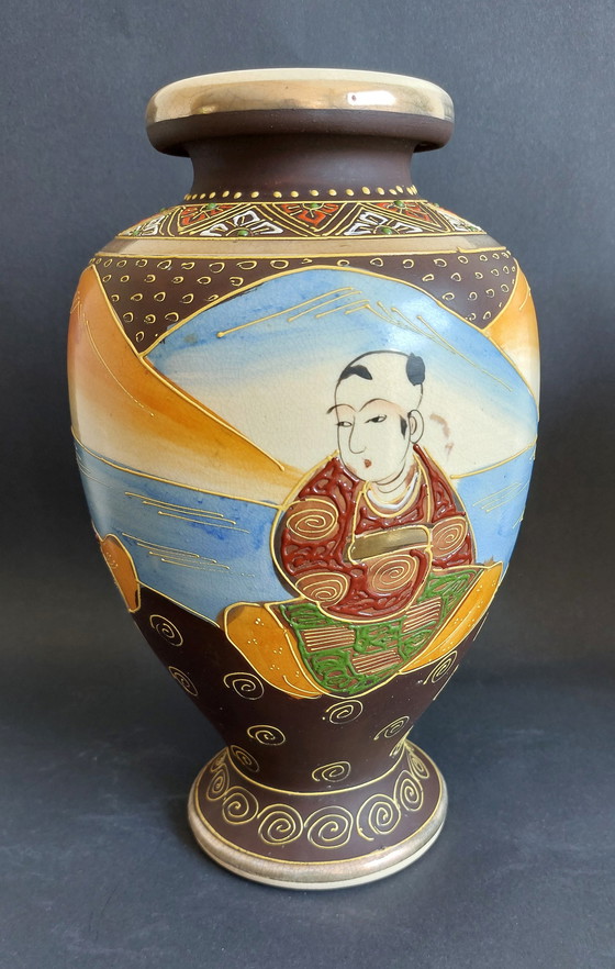 Image 1 of Antique Hand-Painted Satsuma Vases - Ceramic - Japan - Meiji period (1868-1912)