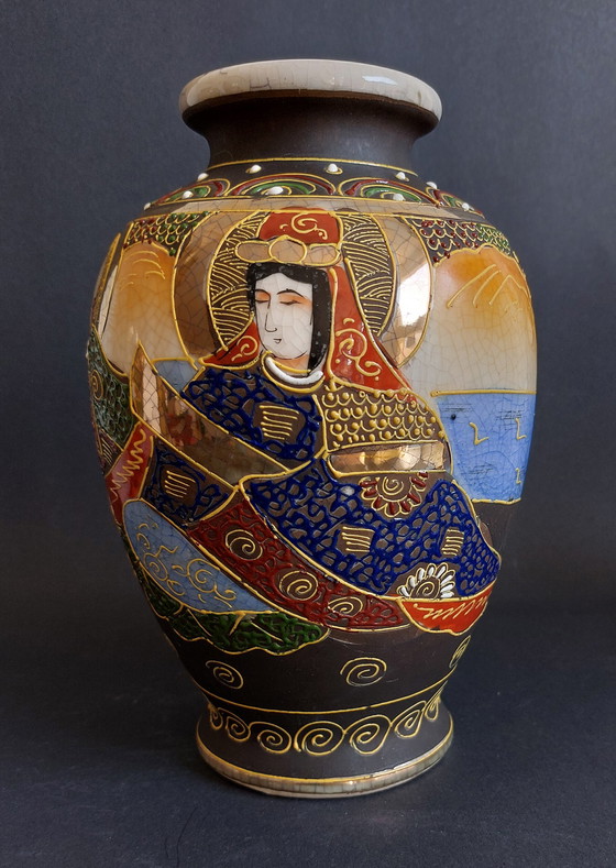 Image 1 of Antique Hand-Painted Satsuma Vases - Ceramic - Japan - Meiji period (1868-1912)