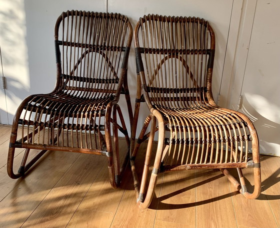 Image 1 of 2x Rattan Chairs