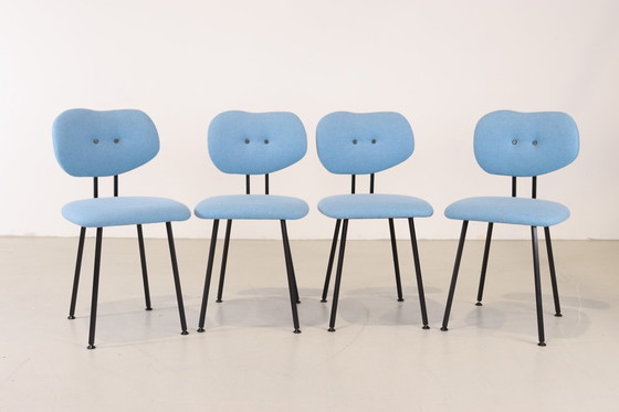 Image 1 of 18x Lensvelt Maarten Baas dining room chairs blue