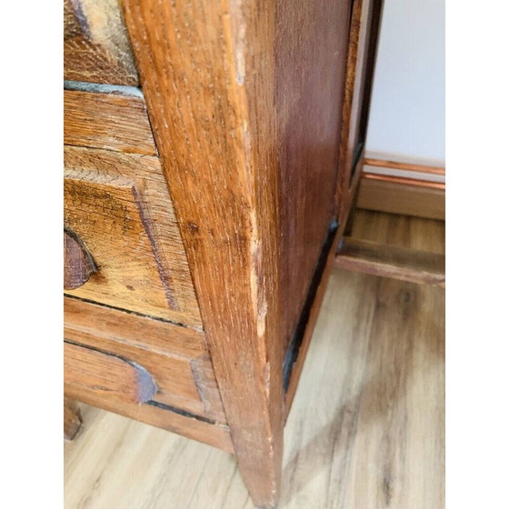 Image 1 of Vintage solid wood accountant desk with 3 drawers