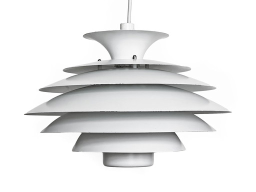 Large Multilayered Pendant Light By Design Light A/S. Denmark 1970S