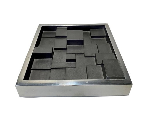 Vintage Sculpture - Ashtray - Max Seidenfaden - Sds - Alumium & Steel - 1975