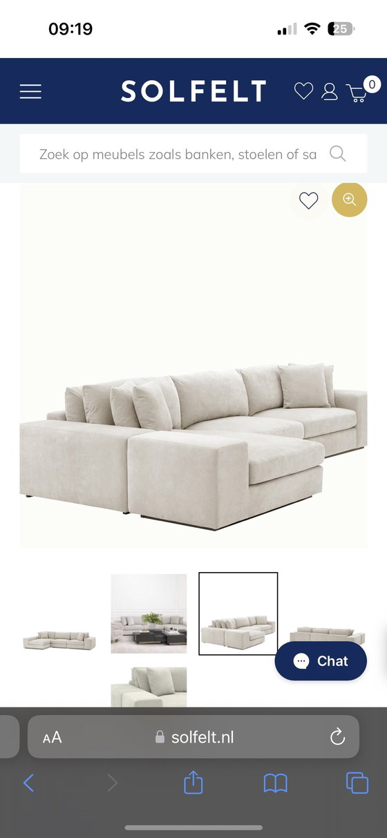 Image 1 of Eicholtz Corner Sofa Vista Grande Lounge - Clarck Sand