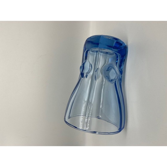 Image 1 of Vintage blue glass vase, 1950