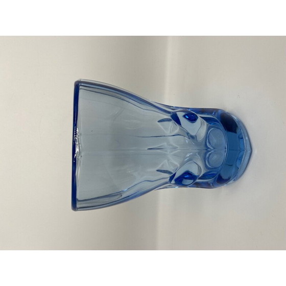 Image 1 of Vintage blue glass vase, 1950