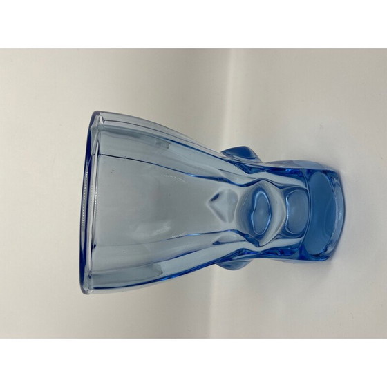 Image 1 of Vintage blue glass vase, 1950