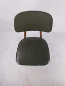 1 x Silla de tijera Louis van Teeffelen en teca y polipiel verde, años 60 