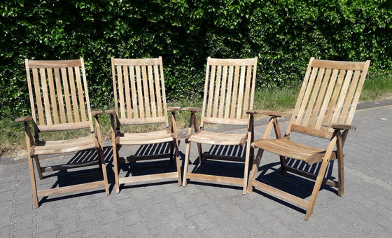 Image 1 of 4 Teak and Garden Ocean Recliners, collapsible