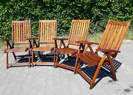 Image 1 of 4 Teak and Garden Ocean Recliners, collapsible