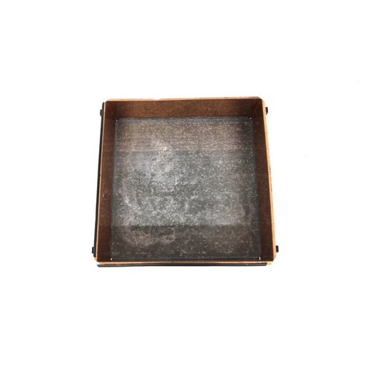 Jardinera escandinava vintage de metal y haya, Suecia, 1960