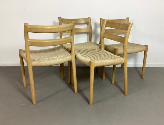 Image 1 of 4 Niels Otto Moller model 84, Danish Design Papercord with Soaped Oak