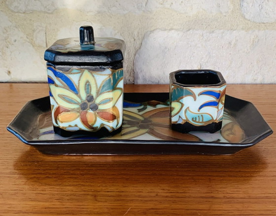 Image 1 of Art Déco Ceramics by C.M. Bergen, 1930’s, Set of 3