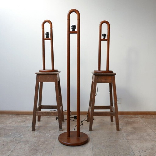 Coppia di lampade da tavolo vintage di LYS, Danimarca 1960