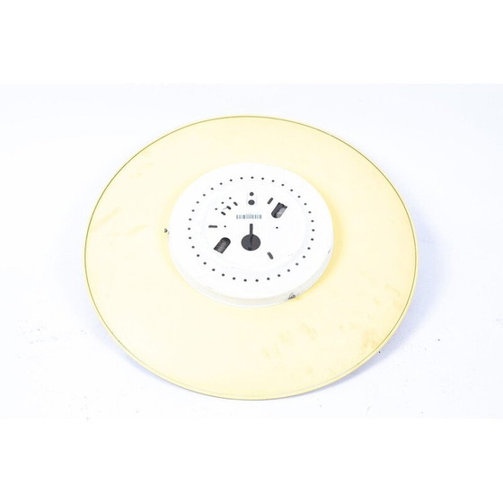 Image 1 of Vintage ceiling lamp in yellow and white metal, Germany 1950