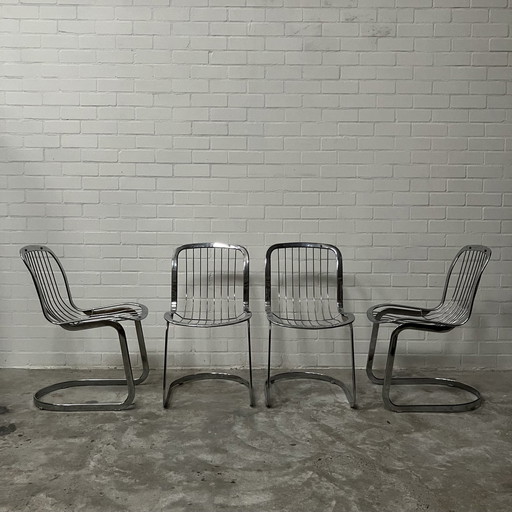 4X Cidue Italia Chair Design Willy Rizzo