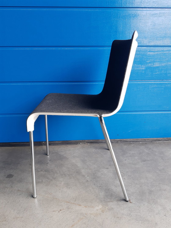 Image 1 of 6 x GUBI Chair II Inside gray outside off-white