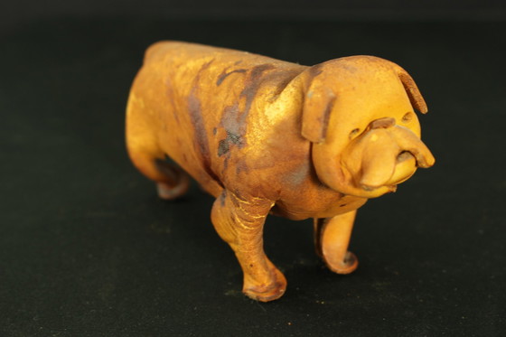 Image 1 of Deru Leather Crafted Set Of 9 Animals, Germany 1960S