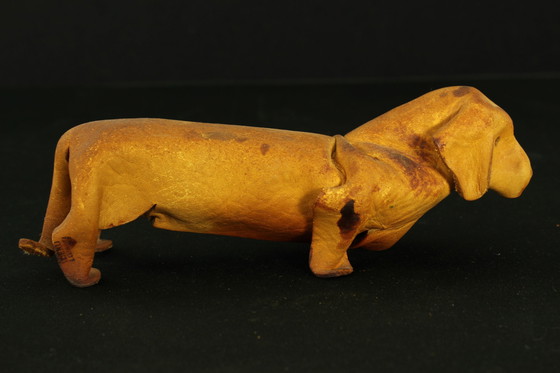 Image 1 of Deru Leather Crafted Set Of 9 Animals, Germany 1960S