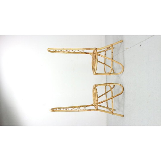 Image 1 of Pair of vintage bamboo chairs attributed to Eddie Hoekstra, 1960