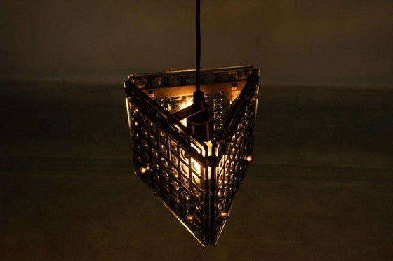 Image 1 of Midmod 3angle pendant lamp glass, smoked glass Kronobergs pendant