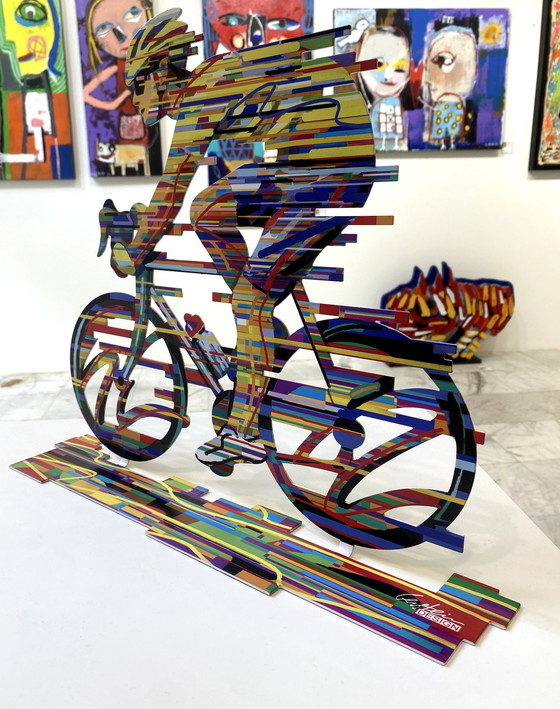 Image 1 of David Gerstein' metal sculpture "Champion"