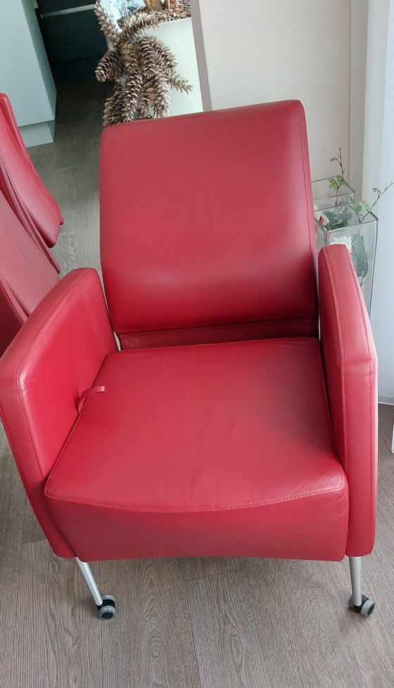 Image 1 of 6 Leather, Adjustable, Mobile Armchairs