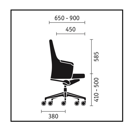 Image 1 of Sedus Silent Rush office chair black leather