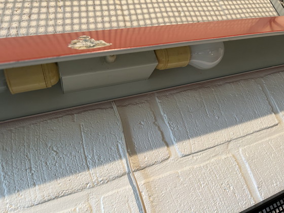 Image 1 of The Image Shows A Pilastro Wall Unit, A Design By Tjerk Reijenga From The 1950s, Against A Brick Wall.