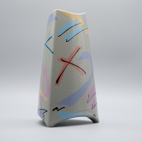 Image 1 of Rosenthal studio-linie FLASH Iconic Vase Dorothy Hafner 80s MEMPHIS Era H23cm