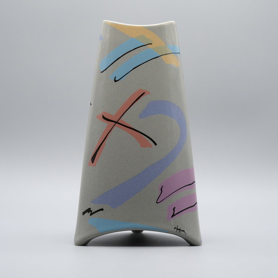 Image 1 of Rosenthal studio-linie FLASH Iconic Vase Dorothy Hafner 80s MEMPHIS Era H23cm