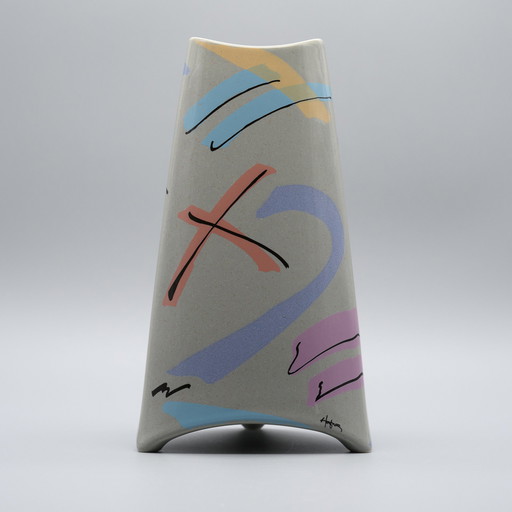 Rosenthal studio-linie FLASH Vase Iconique Dorothy Hafner 80s MEMPHIS Era H23cm