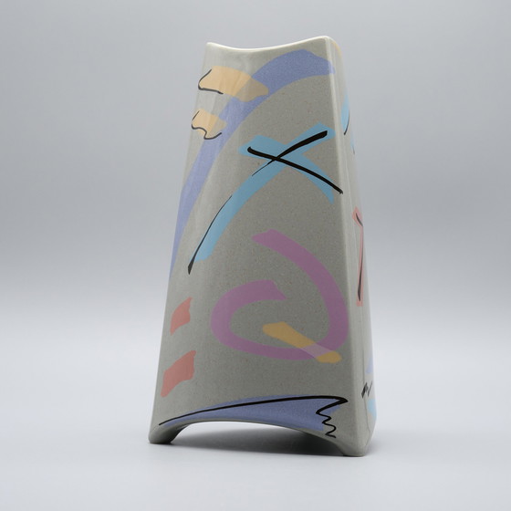 Image 1 of Rosenthal studio-linie FLASH Iconic Vase Dorothy Hafner 80s MEMPHIS Era H23cm