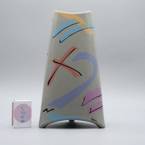 Image 1 of Rosenthal studio-linie FLASH Iconic Vase Dorothy Hafner 80s MEMPHIS Era H23cm