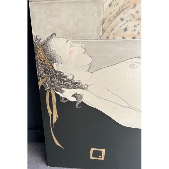 Image 1 of Pair of vintage gouaches by Tony Warren, 1980