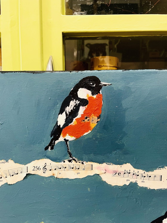 Image 1 of Dipinto di codirossi