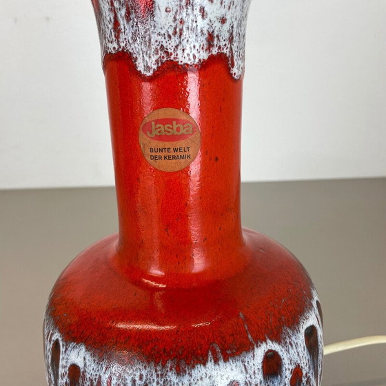 Image 1 of Lampada da tavolo vintage in ceramica lavica colorata di Jasba Ceramics, Germania, anni '70