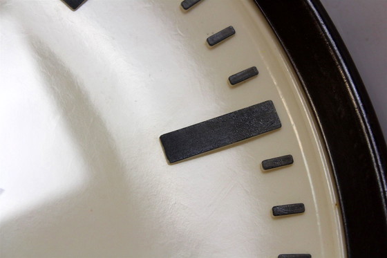 Image 1 of Bakelite Station Clock Wall Lamp From Pragotron, 1950S